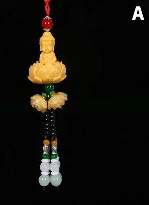 Uplifted Finds Serene Buddha Lotus Interior Mirror Pendant a