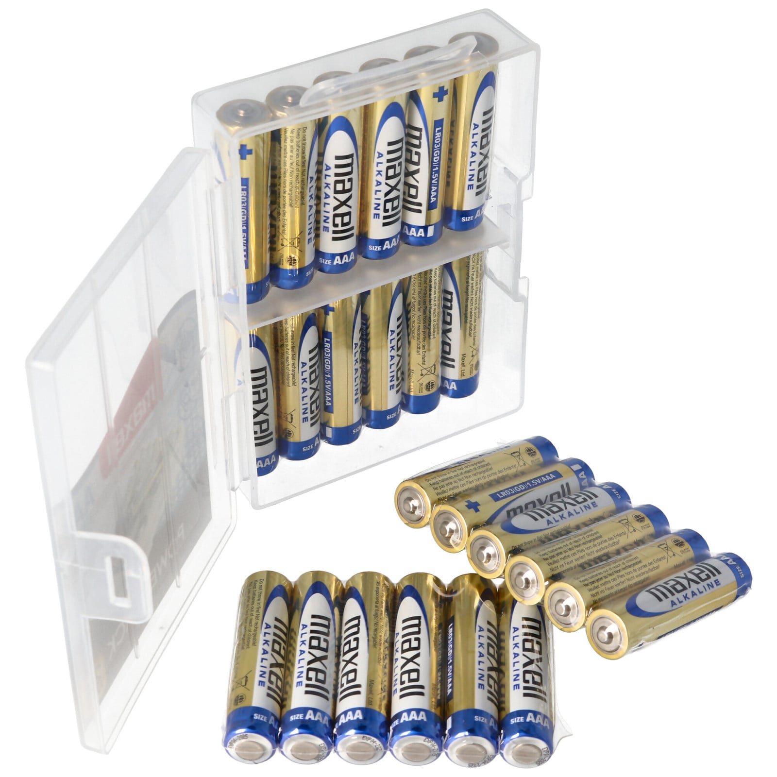Maxell 24 stuks alkaline AAA-batterijen (LR03) 1,5V