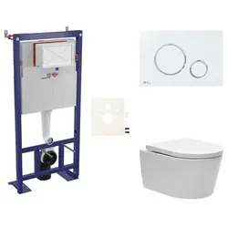SAT Wand-WC Set für Vorwandmontage + SAT Brevis WC SIKOSSBR70