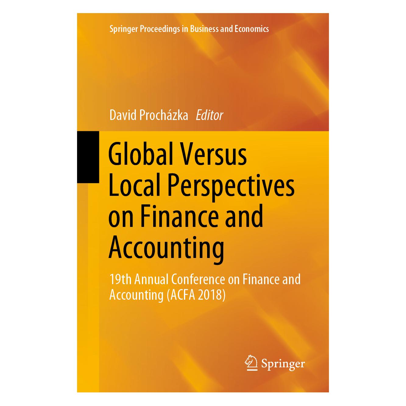 Springer Global Versus Local Perspectives on Finance and Accounting (Englisch, Hardcover, David Procházka) (9783030118501)