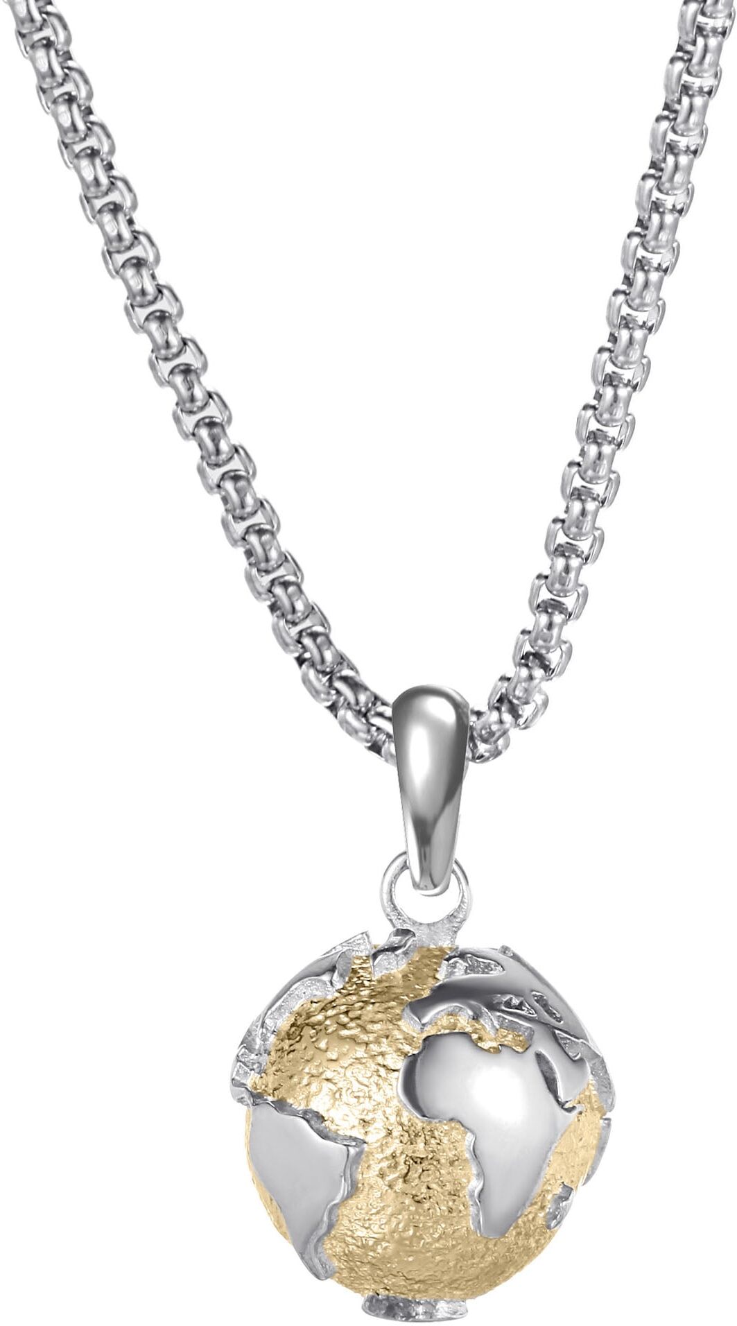 Kette mit Anhänger FIRETTI "Schmuck Geschenk Earth Collection" Gr. 50, gold (edelstahlfarben, gelbgoldfarben), Halsketten, Damen, 50, Edelstahl, Kette mit Anhänger edelstahlfarben, gelbgoldfarben 50, Edelstahl
