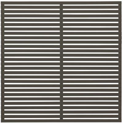Sichtschutzelement PLUS "Tokyo", grau (umbragrau), H:180cm L:180cm, Massivholz, Stahl, Zaunelemente, für Montage auf bestehendem Fundament