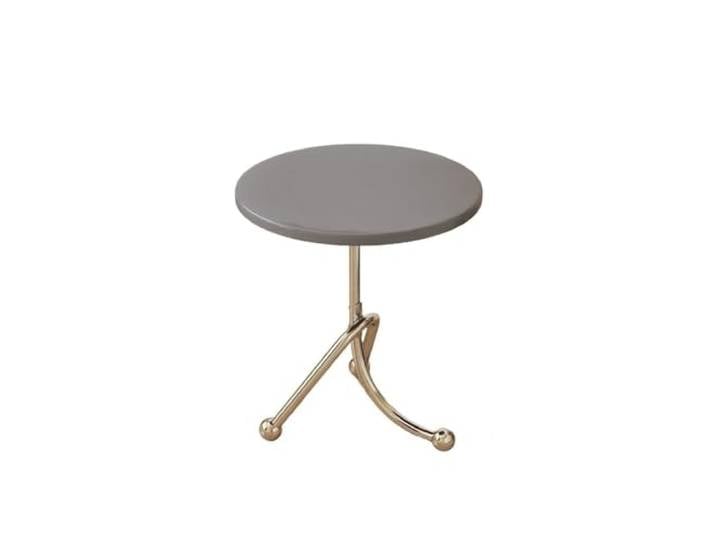 NIUHUAHUI Teetisch, Kleiner Retro-Teetisch, rund, for Sofa, Balkon, Erkerfenster, Nachttisch, Aufbewahrungsregal(Gray,S)