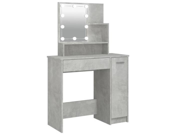 KEENSO Coiffeuse avec LED Gris béton 86 5x35x136 cm 111607