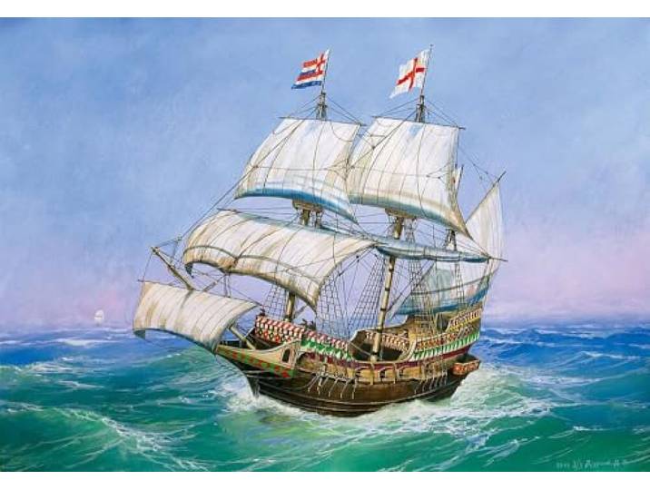 Zvezda 500786509 - watervoertuig - 1:350 Engelse galeone - Golden Hind