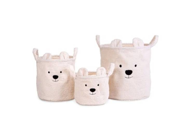 Childhome Teddy Aufbewahrungskörbe Set Weiss