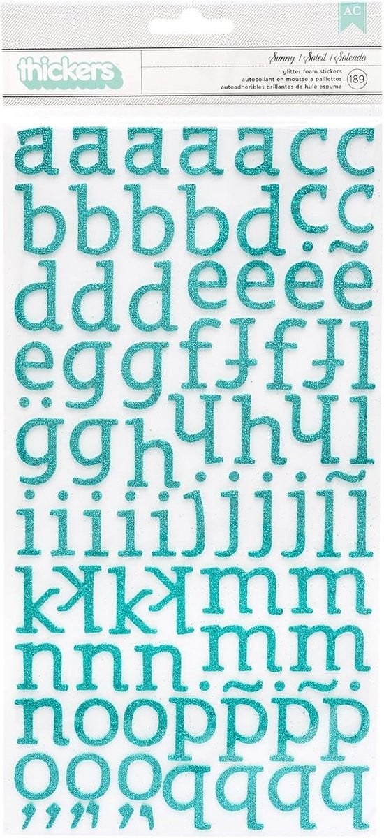 Grote Glitter Foam Letterstickers voor Knutselprojecten