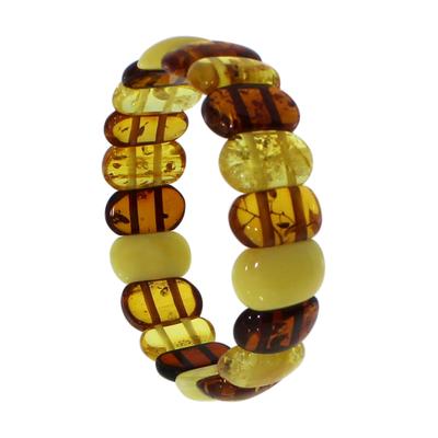 Armband OSTSEE-SCHMUCK "Ostsee-Schmuck Armband Lissu Armband Lissu", transparent, Armbänder, Damen, 19cm, Bernstein, Armband