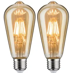 Paulmann 5066 Vintage Edition Standard 230V LED Kolben ST64 E27 2x680lm 2x6,5W 2500K Gold
