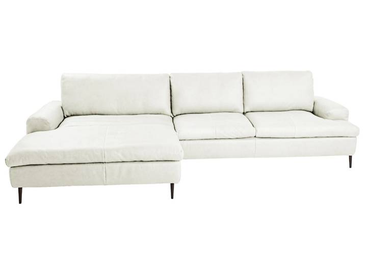 Ecksofa Vincenzo Schillig Willi / Farbe: White / Material: Leder Basic