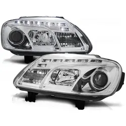 Scheinwerfer LED Tagfahrlicht Optik passend für VW Touran 1T / Caddy 3 (2K) chrom