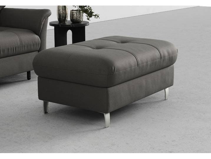 Hocker SIT & MORE Marano , grau, B:102cm H:43cm T:67cm, 100% Polyester, Hocker, Hocker, mit Stauraum