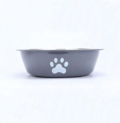 Uplifted Finds Premium Stainless Steel Non Slip Pet Bowl grey m