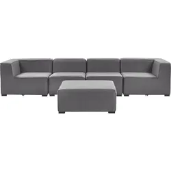 LOUNGE SET 4-Sitzer grau modular Arezzo