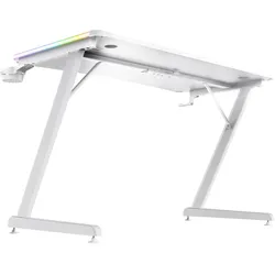 Trust GXT 709W Luminus, Gaming Tisch, Weiss