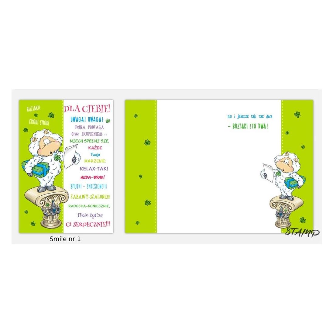 Stamp Smile B6 Karte + Umschlag Muster Nr. 01 (41942886)