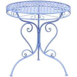 BISTROTISCH 70/70 cm Metall Blau Albinia