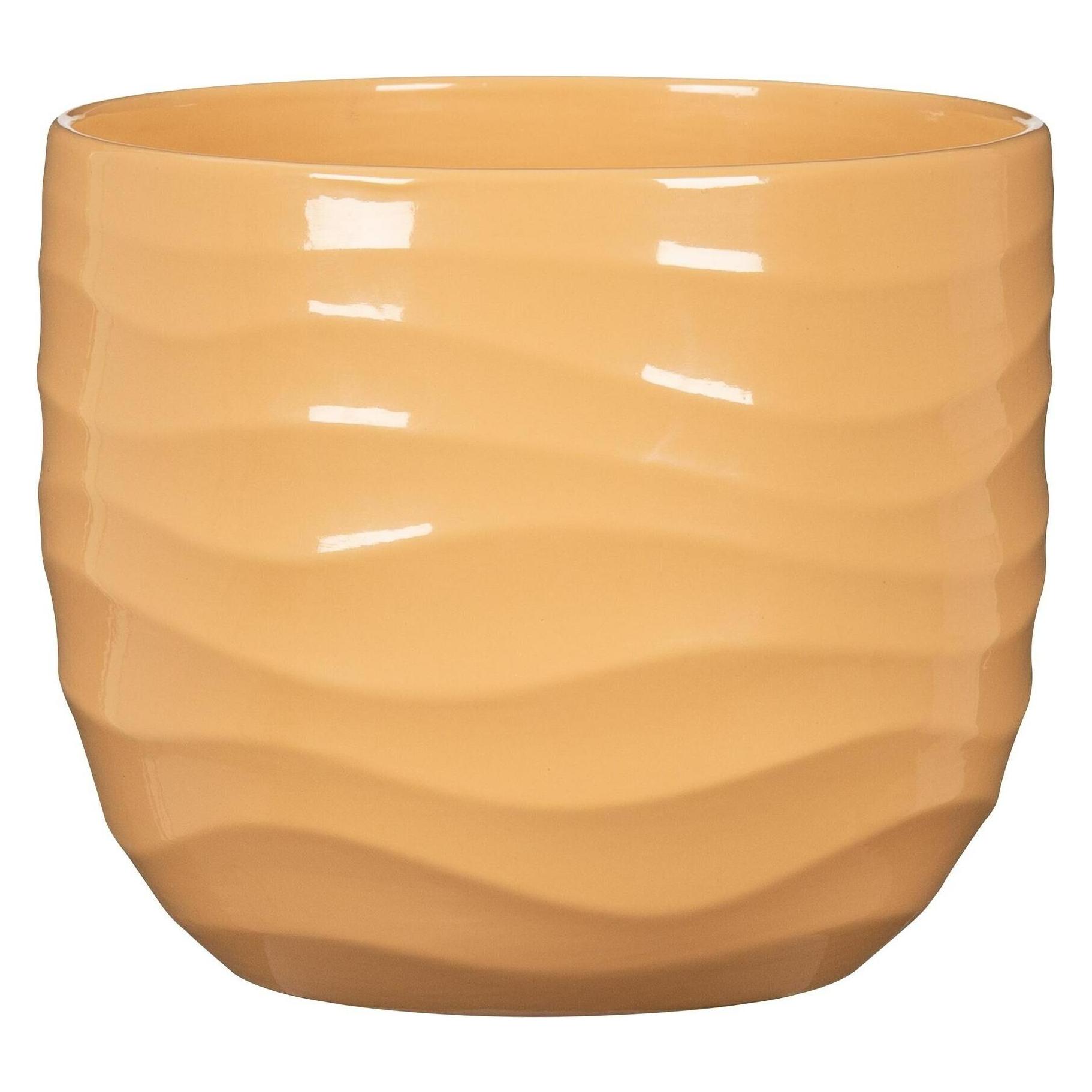 Scheurich Flower pot 69636, ceramics, yellow (21.40 x 18 cm) (69636)