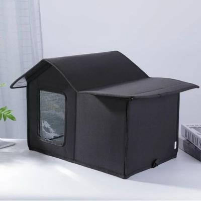 Uplift Treasures Waterproof Outdoor Cat House With Detachable Roof Bed black