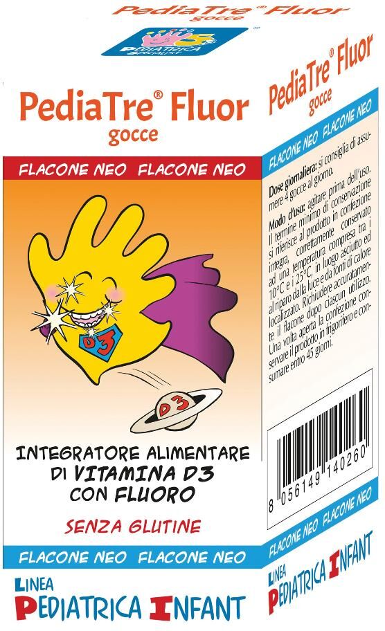 PEDIATRICA Srl PediaTre Fluor Gocce, 7 ml