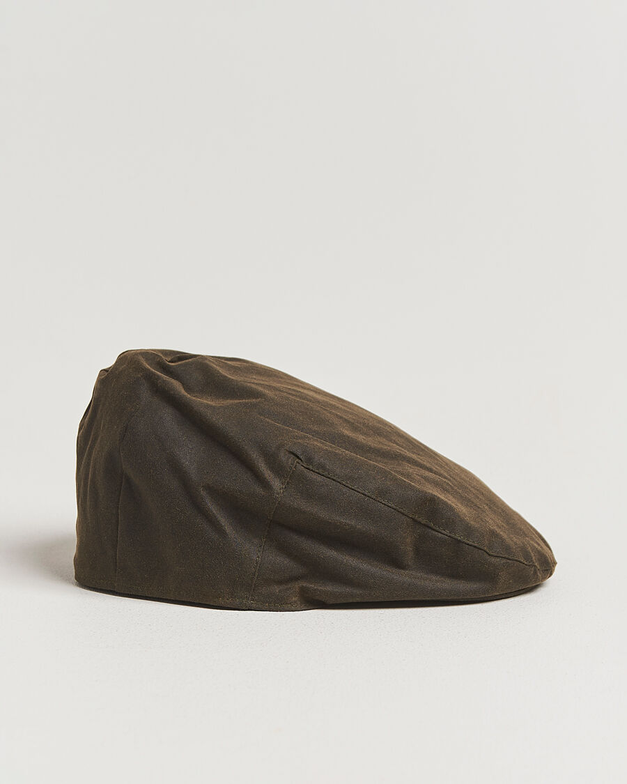 Barbour Lifestyle Waxed Flat Cap Olive men 59 7 1/4 Grøn