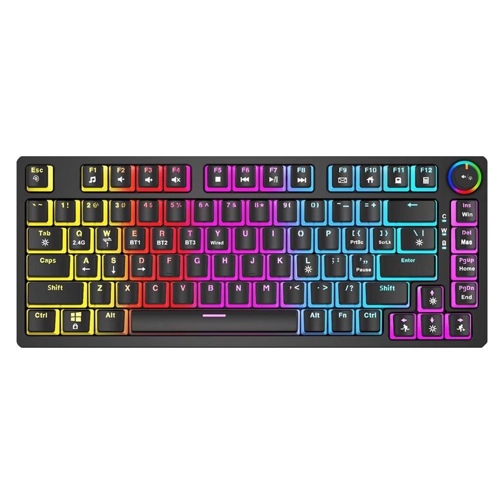 Savio PHENIX Kabellose mechanische Tastatur Gateron Yellow Pro Pudding (US, Kabelgebunden, Kabellos) (Phenix yellow pudding)