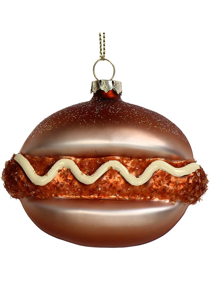 Kersten Christbaumkugel ''Croquette Sandwich'' in Braun - (H)8,5 cm - onesize