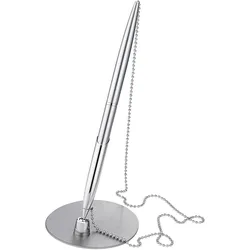 Alco, Schreibstifte, Kugelschreiberständer Metall Kette 55cm silber