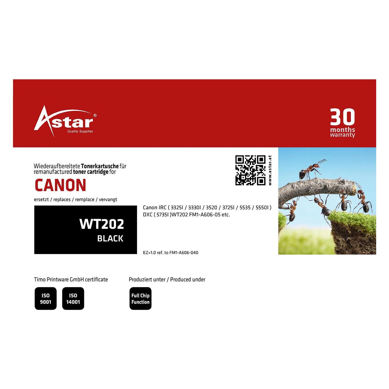 Astar AS20408 CANON WT202 IRC Resttoner rebuilt 100.000Seiten (AS20408)