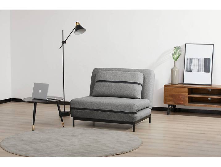 Schlafsessel Barnland Grau/Grau Material: Textil, Holz teilmassiv Oberfläche Holz: Lasiert 105 x 82 x 88cm