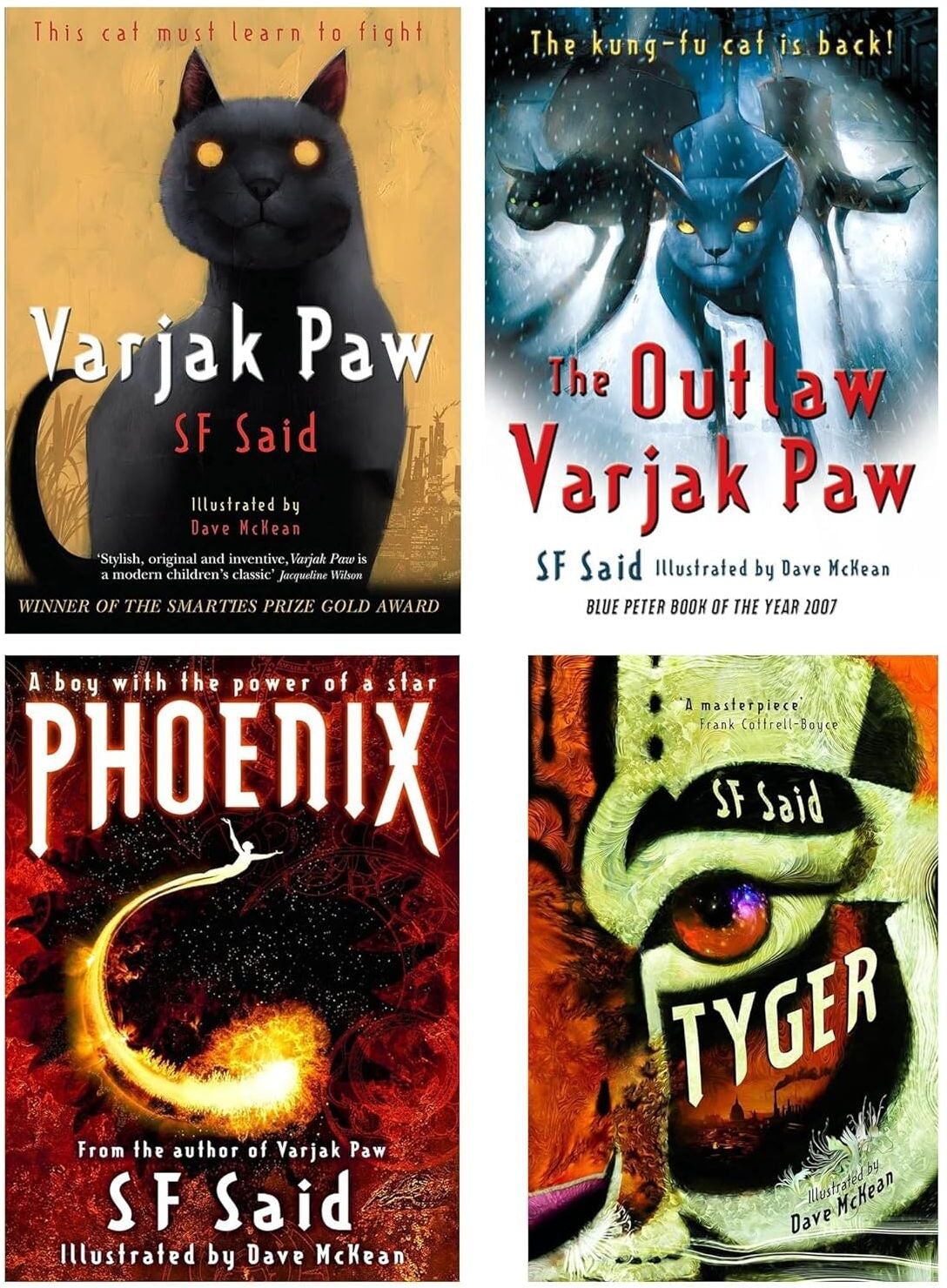 Corgi/David Fickling Books S.F. Said Collection – 4 Book Set   Varjak Paw, The Outlaw Varjak Paw, Phoenix & Tyger   Award-Winning Children's Fantasy Adventure Books