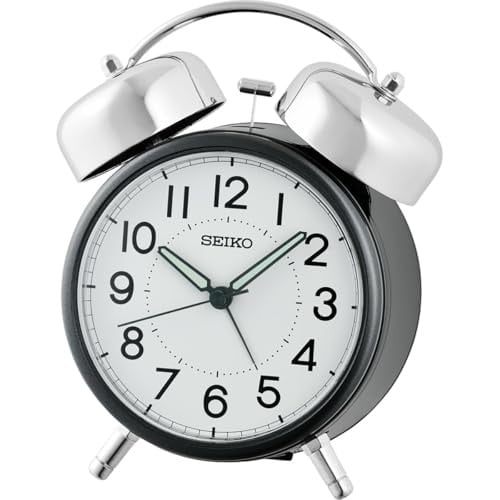 Seiko QHK063K klokkenwekker met langzame slag, zwart