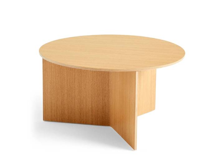 HAY - Slit Table Round XL, Ø 65 x H 35,5 cm, Eiche natur