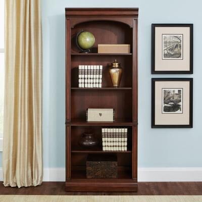 Liberty Furniture Brayton Manor Cognac Jr Executive Open Bookcase