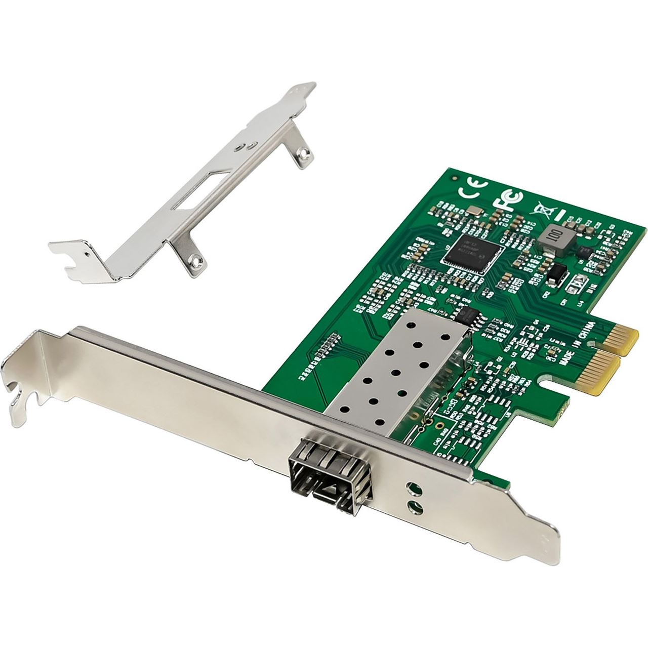 InLine Gigabit Netzwerkkarte, 1x SFP Fiber 1Gb/s, PCIe x1, inkl. LP Slotblech