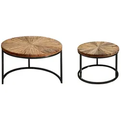 WOLFMÖBEL Couchtisch Sleeper Holz Braun