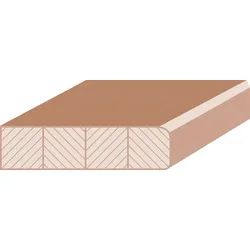 OSMOLeimholz Asteiche 38mm 4100x630; Arbeitsplatte, roh, 1 Längsseite leicht gerundet
