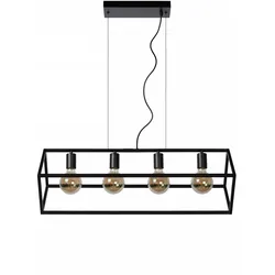Lucide 00425/04/30 Hängende Deckenleuchte Fabian 4x40w | E27 - schwarz, dimmbar