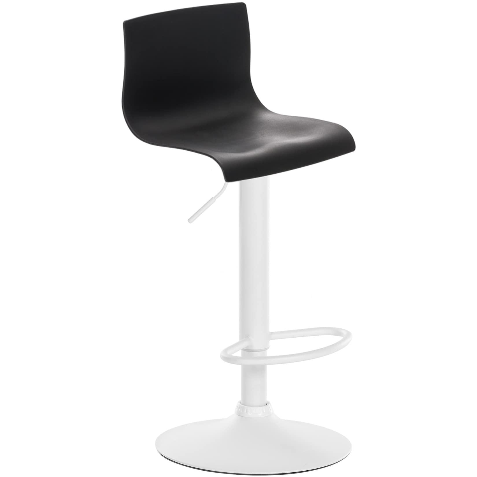 CLP Barhocker Hoover W Farbe: schwarz, Material Gestell: Metall matt weiss