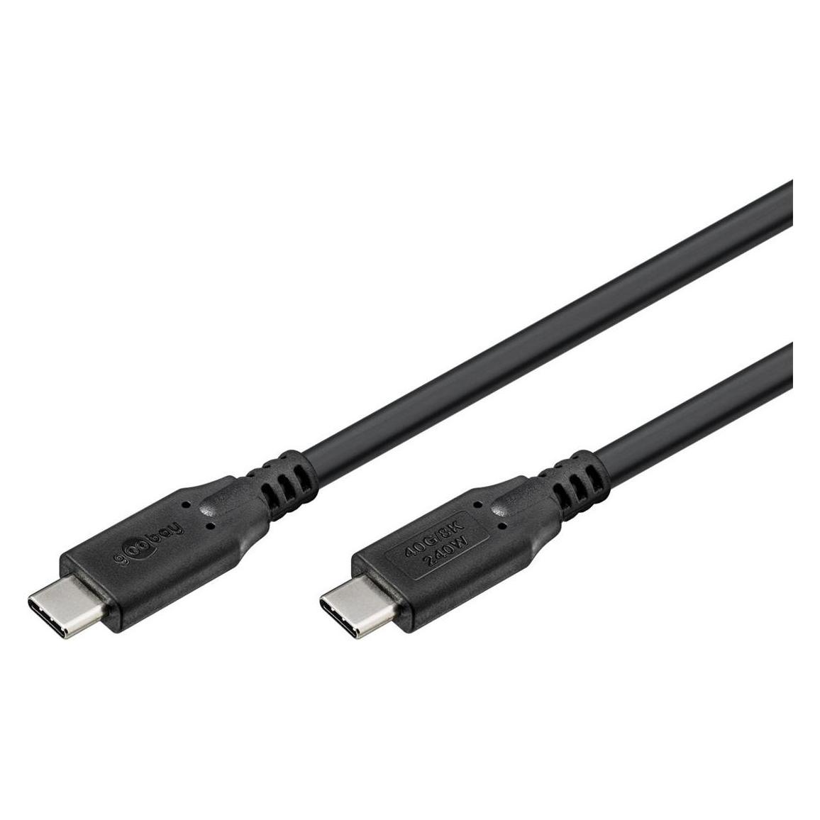 Goobay USB C - USB C (0.50 m, USB 4, 240 W) (74182)