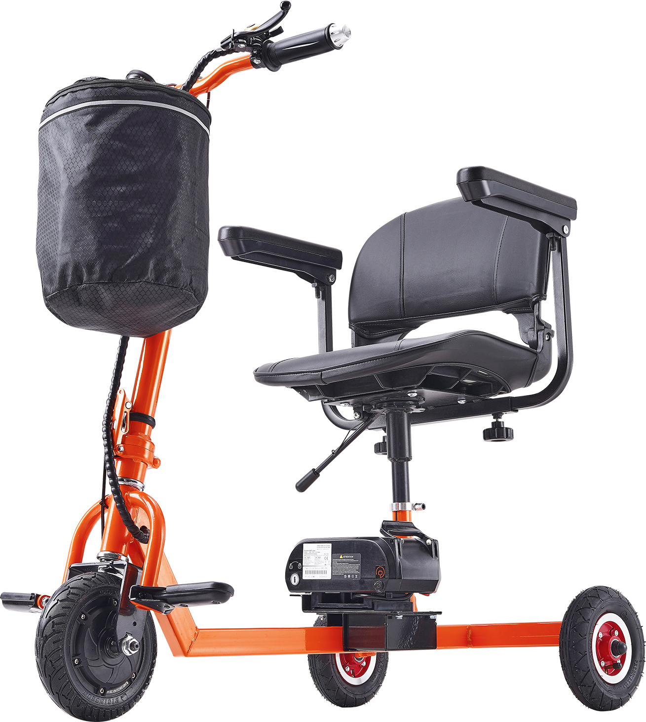 SucceBuy faltbarer 3-Rad-Mobilitätsroller für Senioren - tragbar und leistungsstark! Mit einer 48-V-Lithium-Ionen-Batterie mit einer Reichweite von 19 km ist er für jedes Gelände geeignet