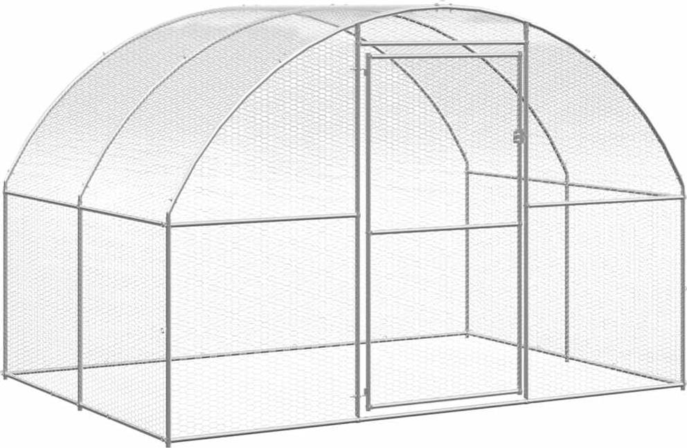 Famanu Hühnerstall mit Auslauf - Hühnerstall für draußen - Hühnergehege für draußen - 3 x 2 x 2 m