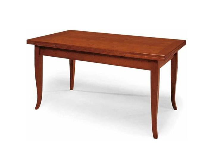 Table en bois massif 140x80 finition CERISE extensible jusqu'à 220 cm