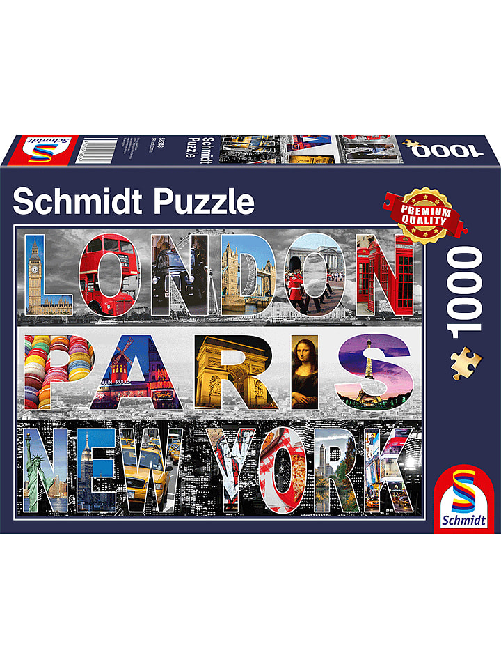 Schmidt Spiele 1.000tlg. Puzzle "London, Paris, New York" - ab 12 Jahren - onesize