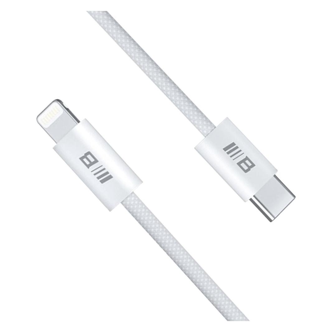 BlueO - Data Cable - Type-C to Lightning, Fast Charging, Braided, 1.2m - White (1.20 m) (60415722)