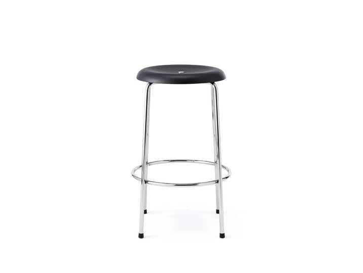 Lammhults Taburett Barhocker Schwarz-Chrom, 63 cm