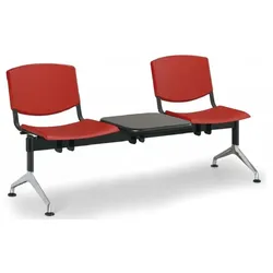 Wartezimmerbank - Kunststoff Smile Biedrax LC9964cv - Gestell Aluminium poliert