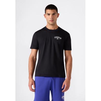 T-Shirt CHAMPION "SPORTWEAR T-SHIRT Standard Fit", Herren, Gr. M, schwarz (nbk), Obermaterial: 100% Baumwolle, Shirts T-Shirt, mit sportlichem Look, Kurzarm-Design, aus Baumwolle, Standard Fit