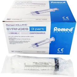 Romed Blasenspritze Wundspritze 200 ml, 3-teilig, mit Luer-Ansatz 100 Stück