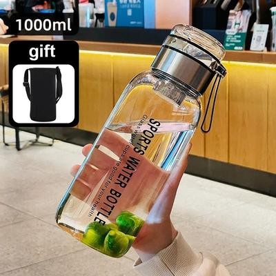Useful Little Things Large Glass Water Bottle Leakproof Travel Drink Bottle 33.81 Fl Oz